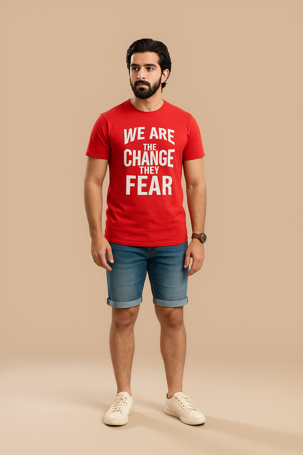 Men Premium Graphic Tees - Red