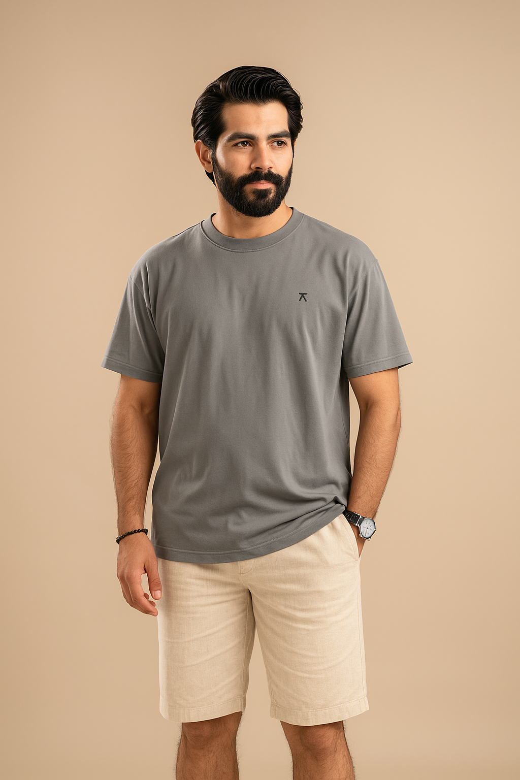 Men Over-Sized T-Shirt - Grey
