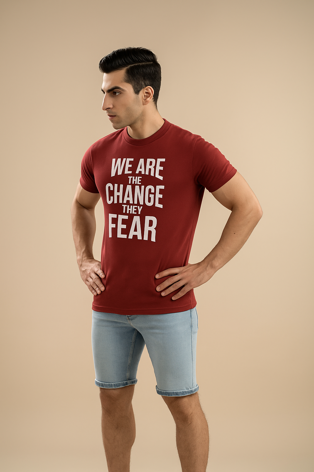 Men Premium Graphic Tees - Maroon
