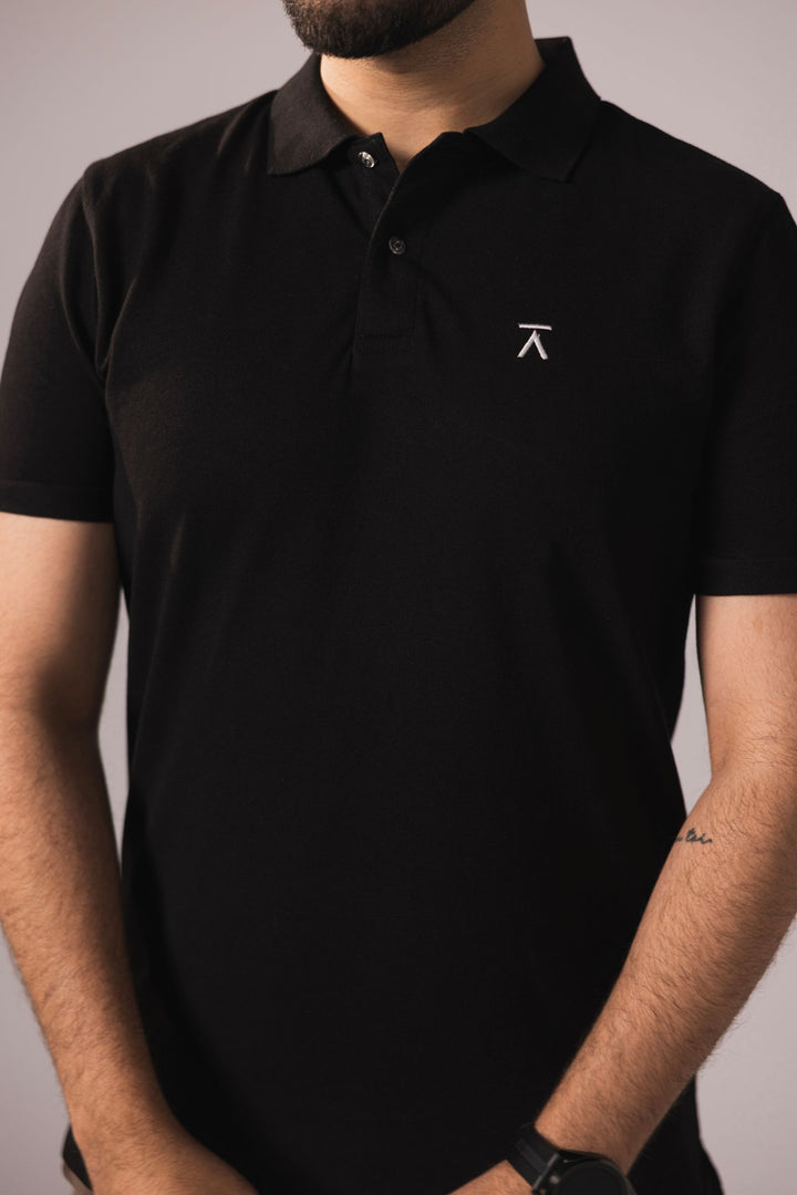 Men Basic Polo Shirt - Black