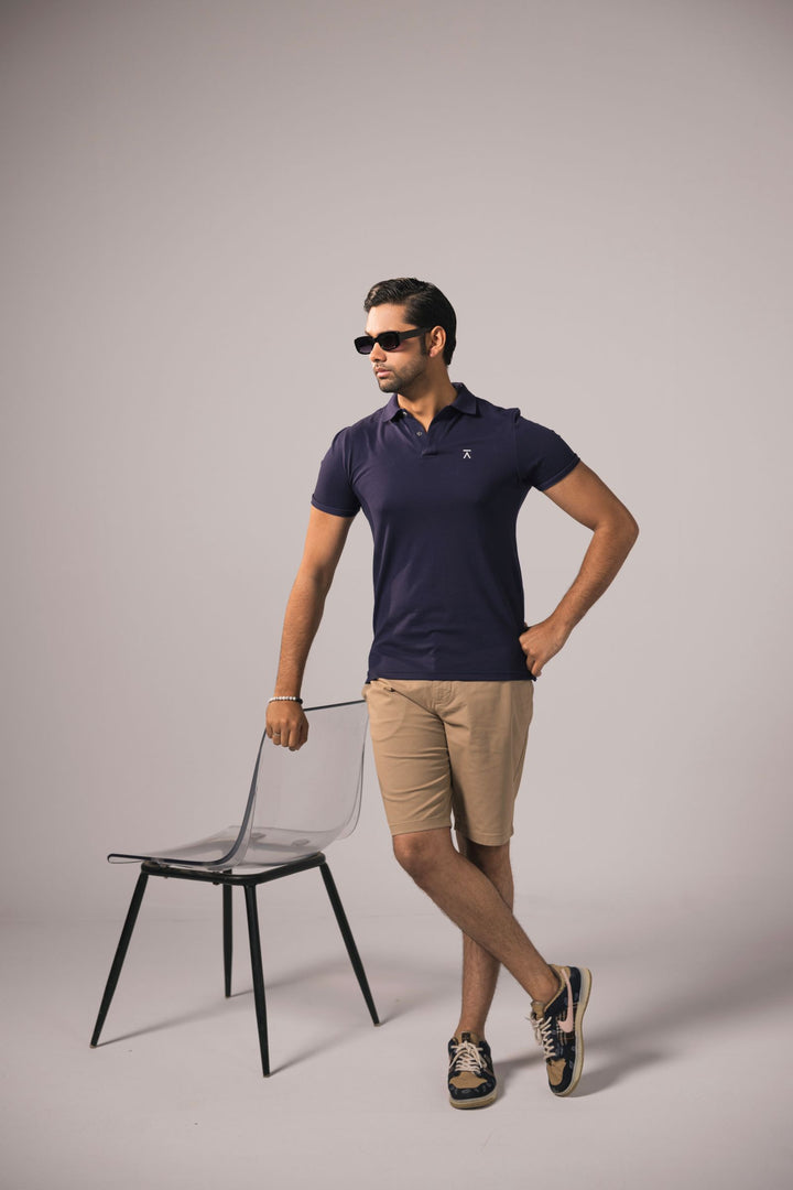 Men Basic Polo Shirt - Navy
