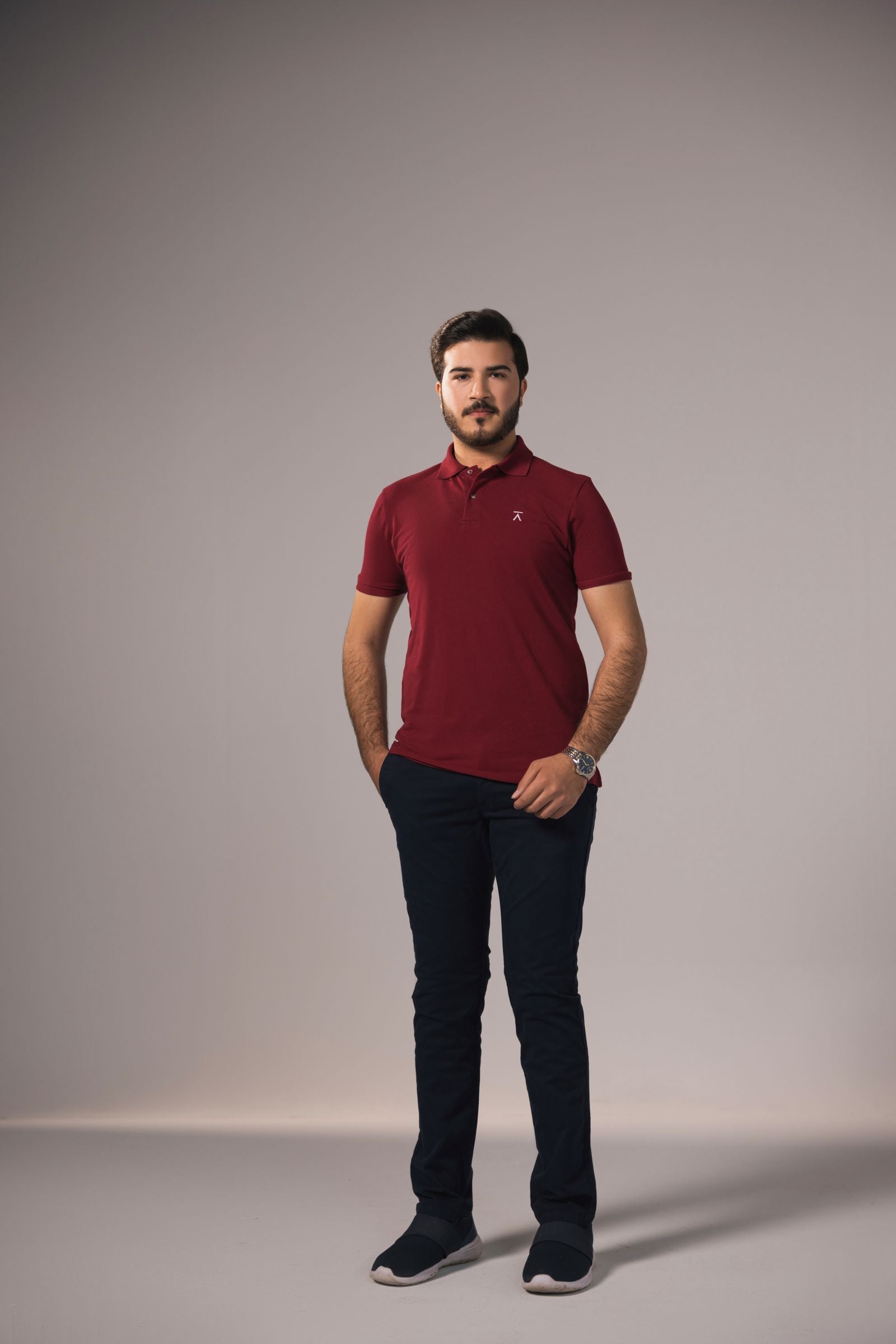 Men Basic Polo Shirt - Maroon