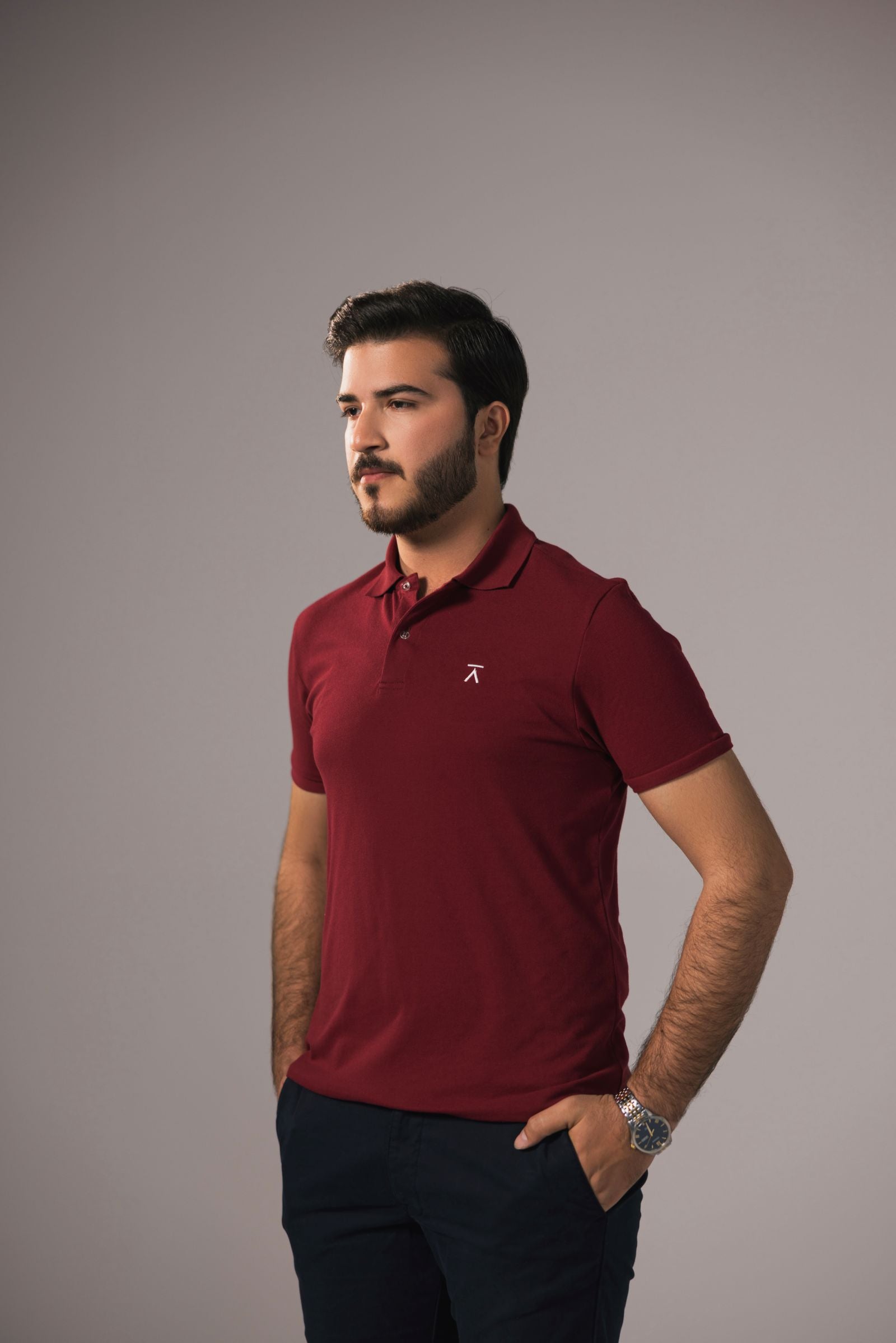 Men Basic Polo Shirt - Maroon