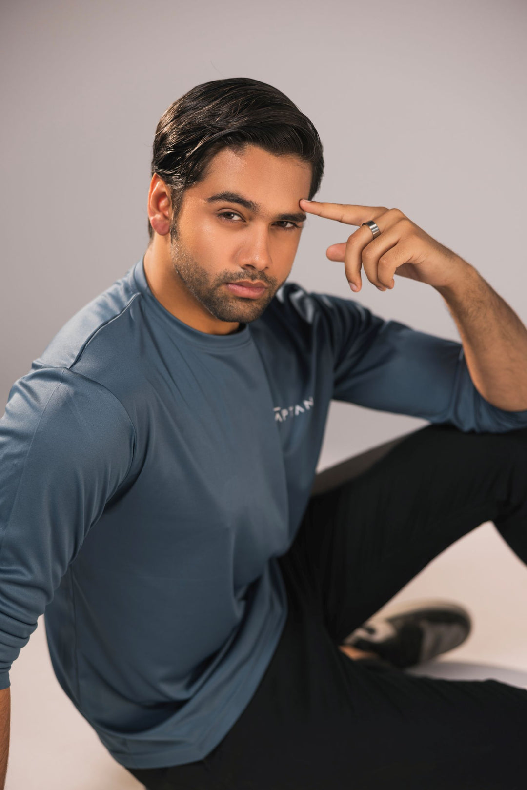 Men Long Sleeve T-Shirt - Teal