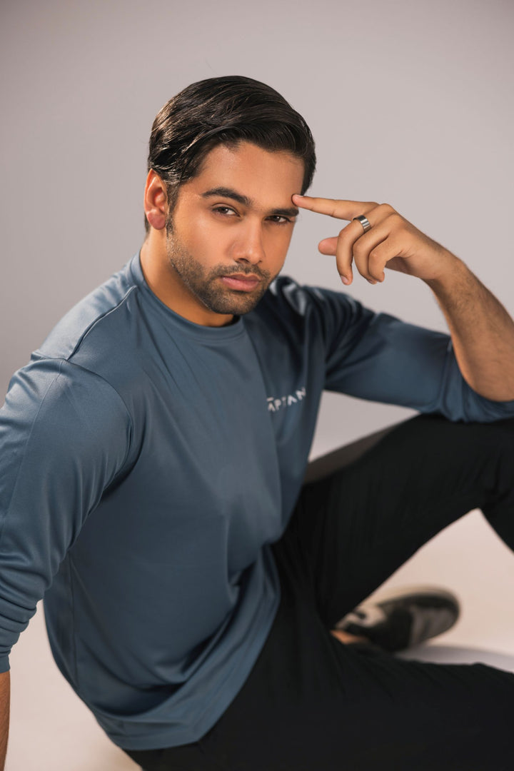 Men Long Sleeve T-Shirt - Teal