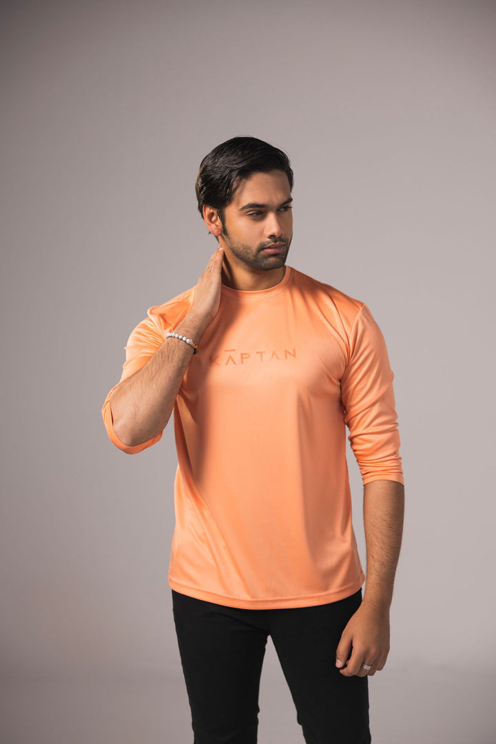 Men Long Sleeve T-Shirt - Peach