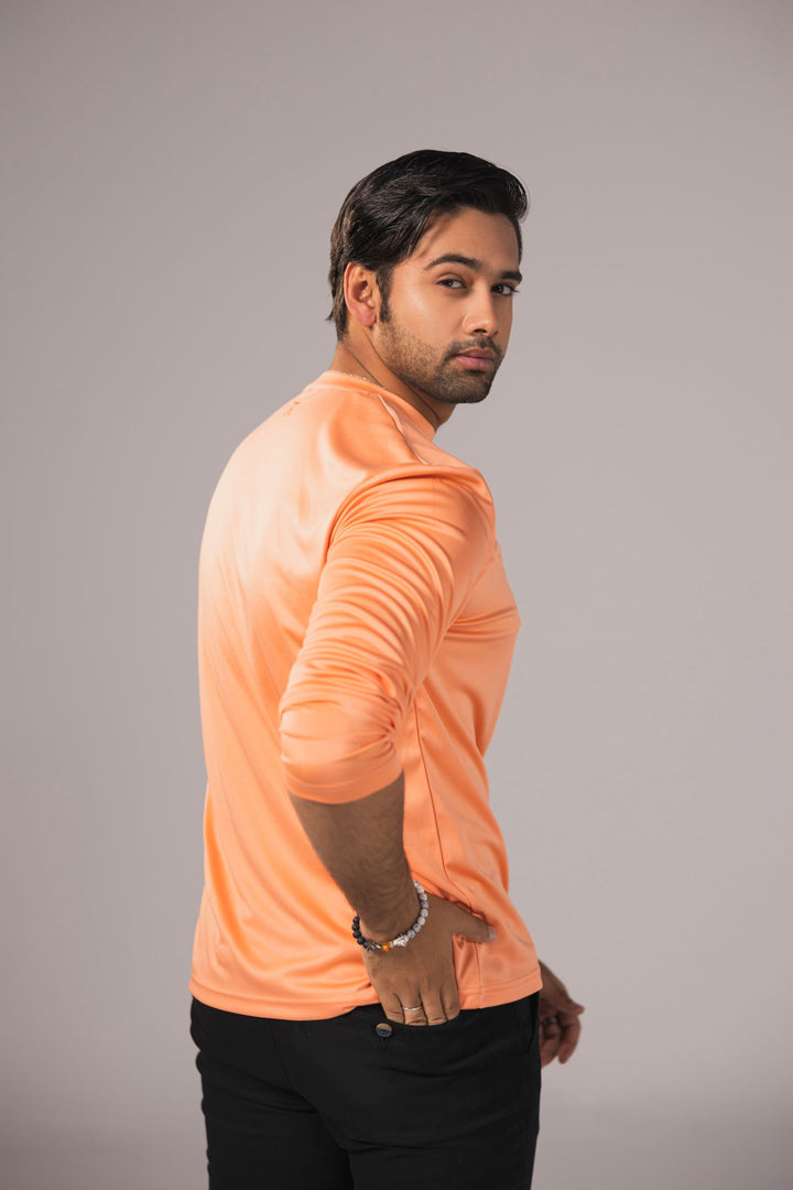 Men Long Sleeve T-Shirt - Peach