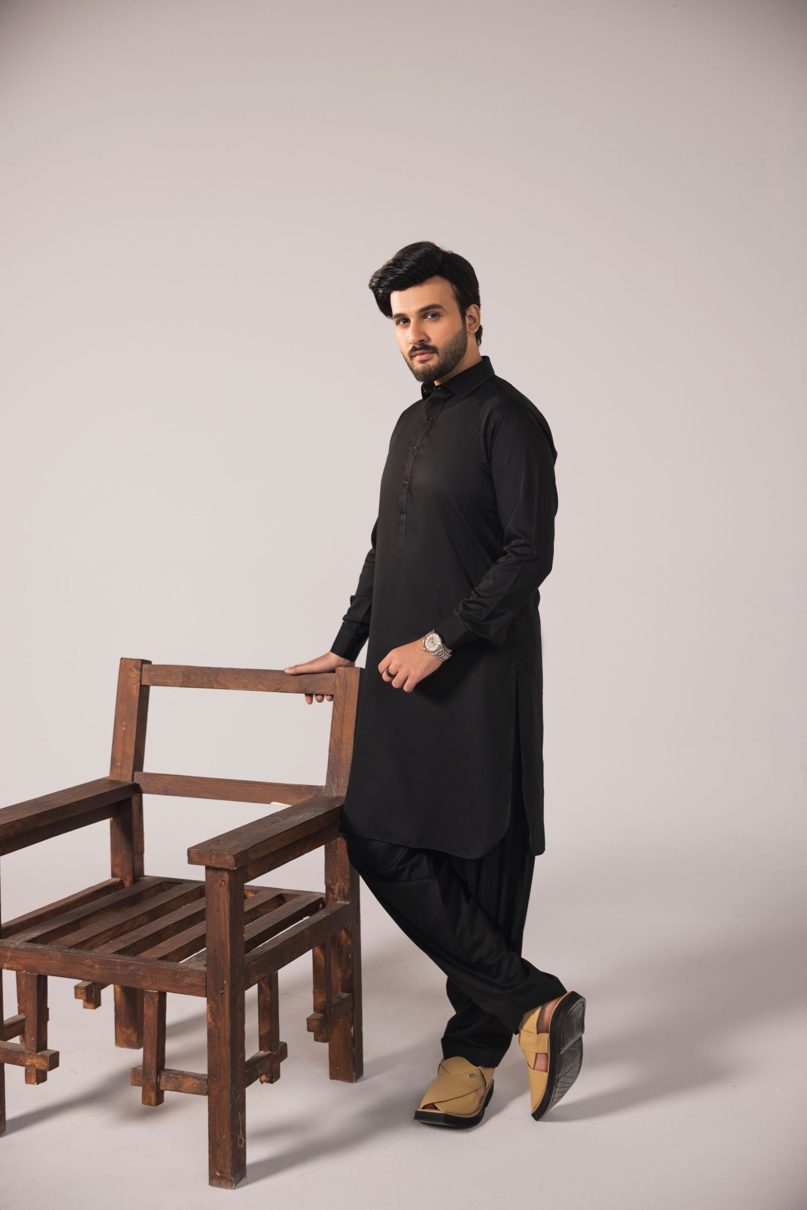 Bamboo Luxe - Black Shalwar Kameez