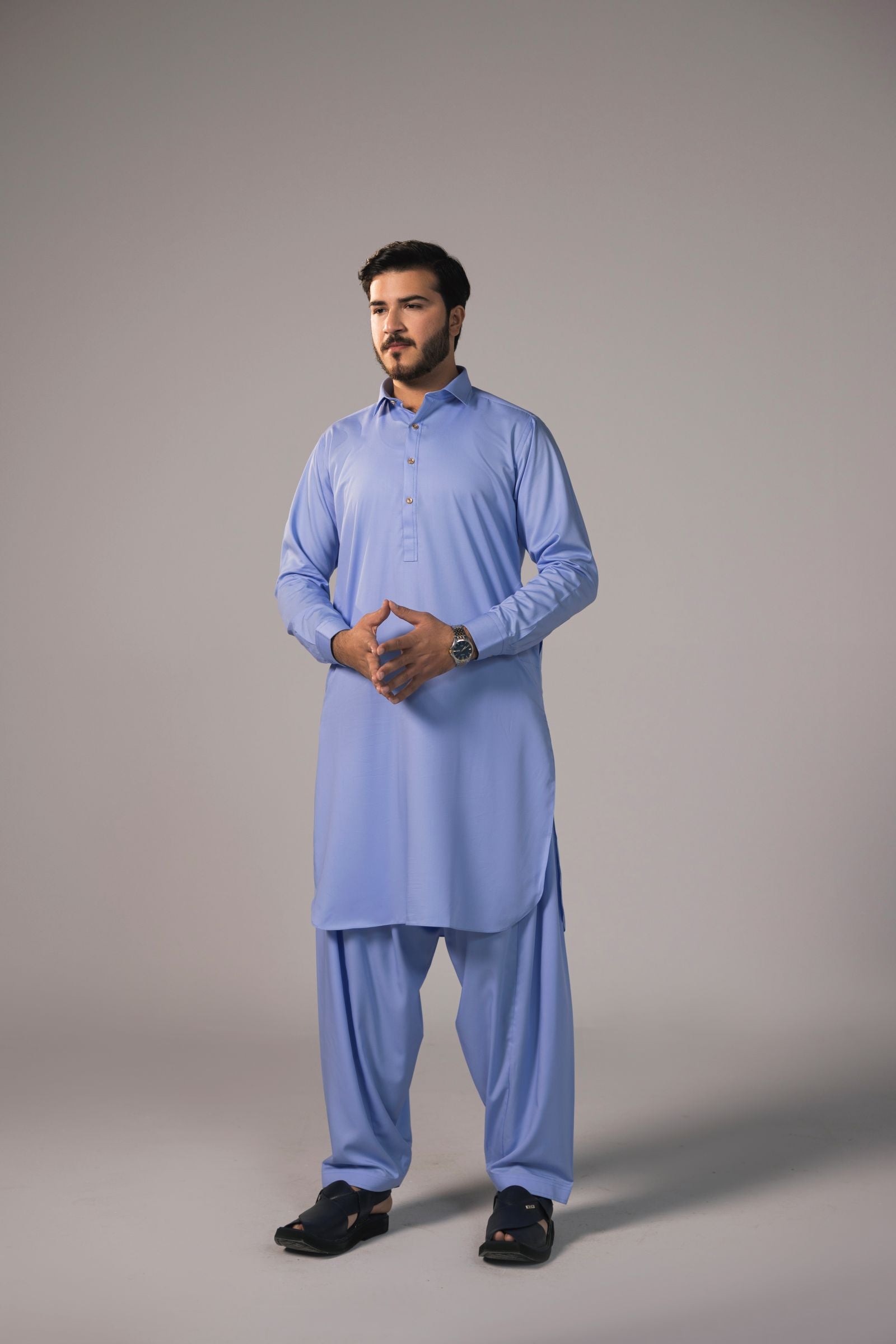 Bamboo Luxe - Sky Blue Shalwar Kameez