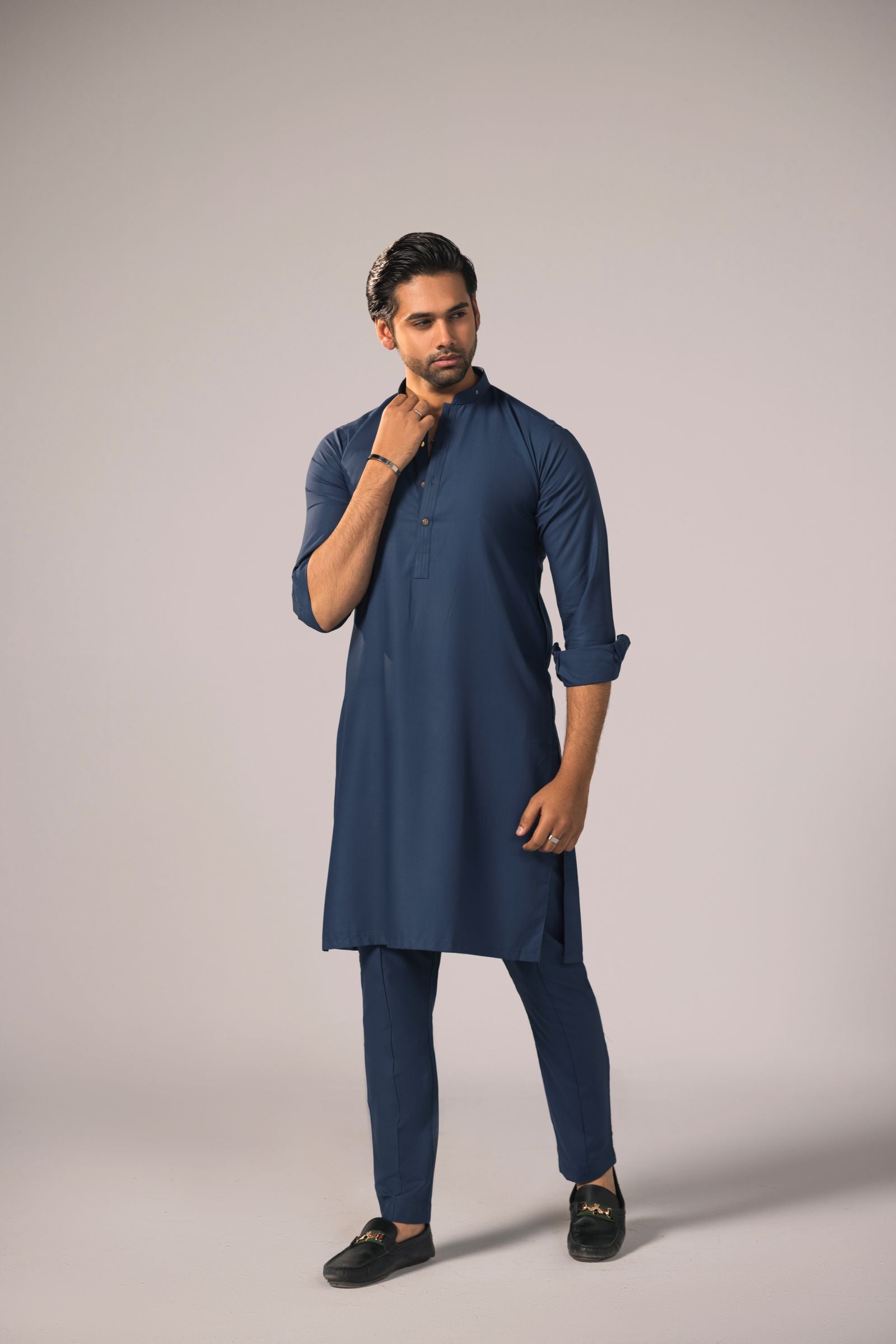 Urban Drape - Teal Blue Kurta Trouser