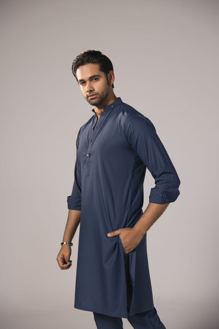 Urban Drape - Teal Blue Kurta Trouser