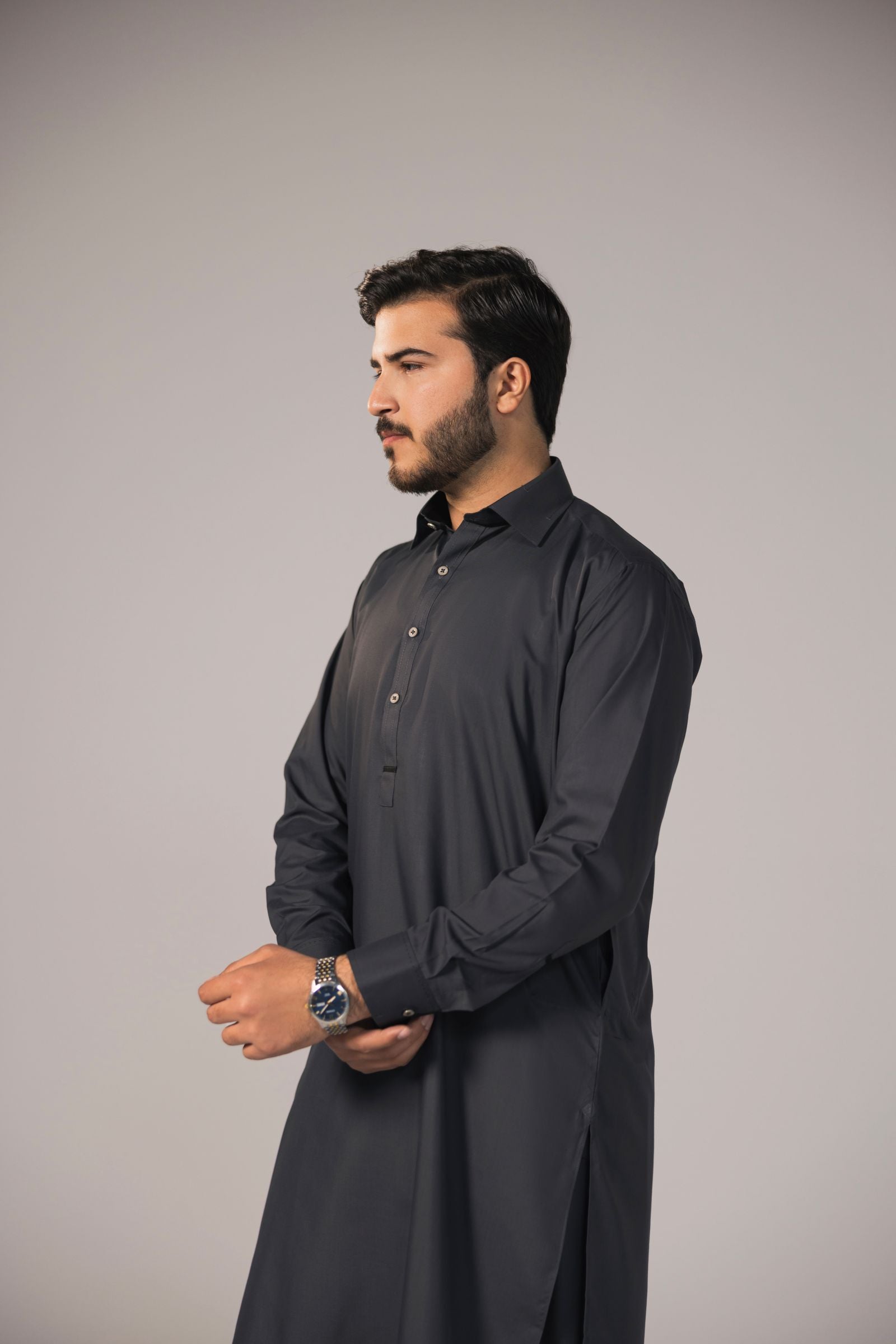 Regal Ease - Dark Grey Shalwar Kameez