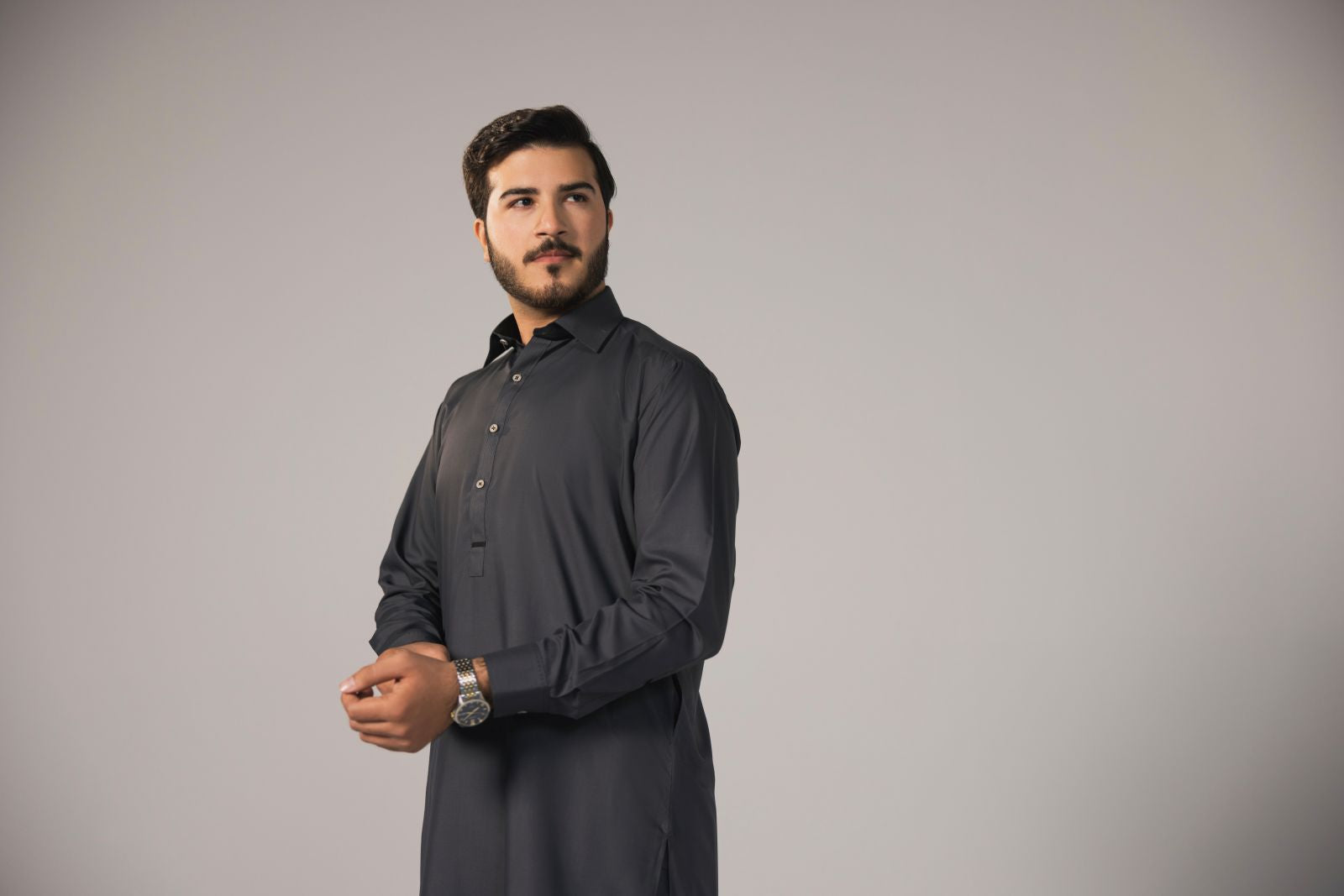 Regal Ease - Dark Grey Shalwar Kameez