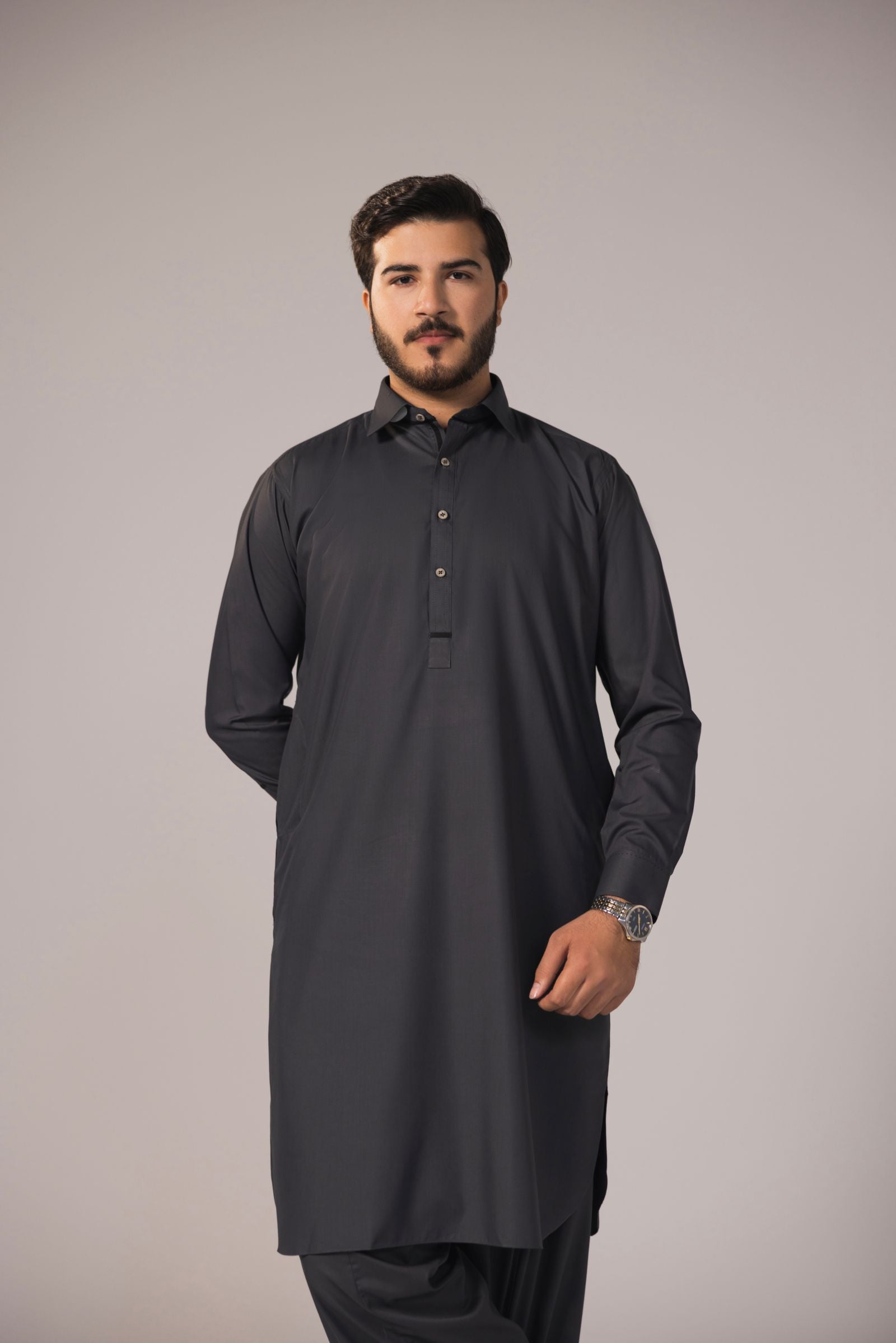 Regal Ease - Dark Grey Shalwar Kameez