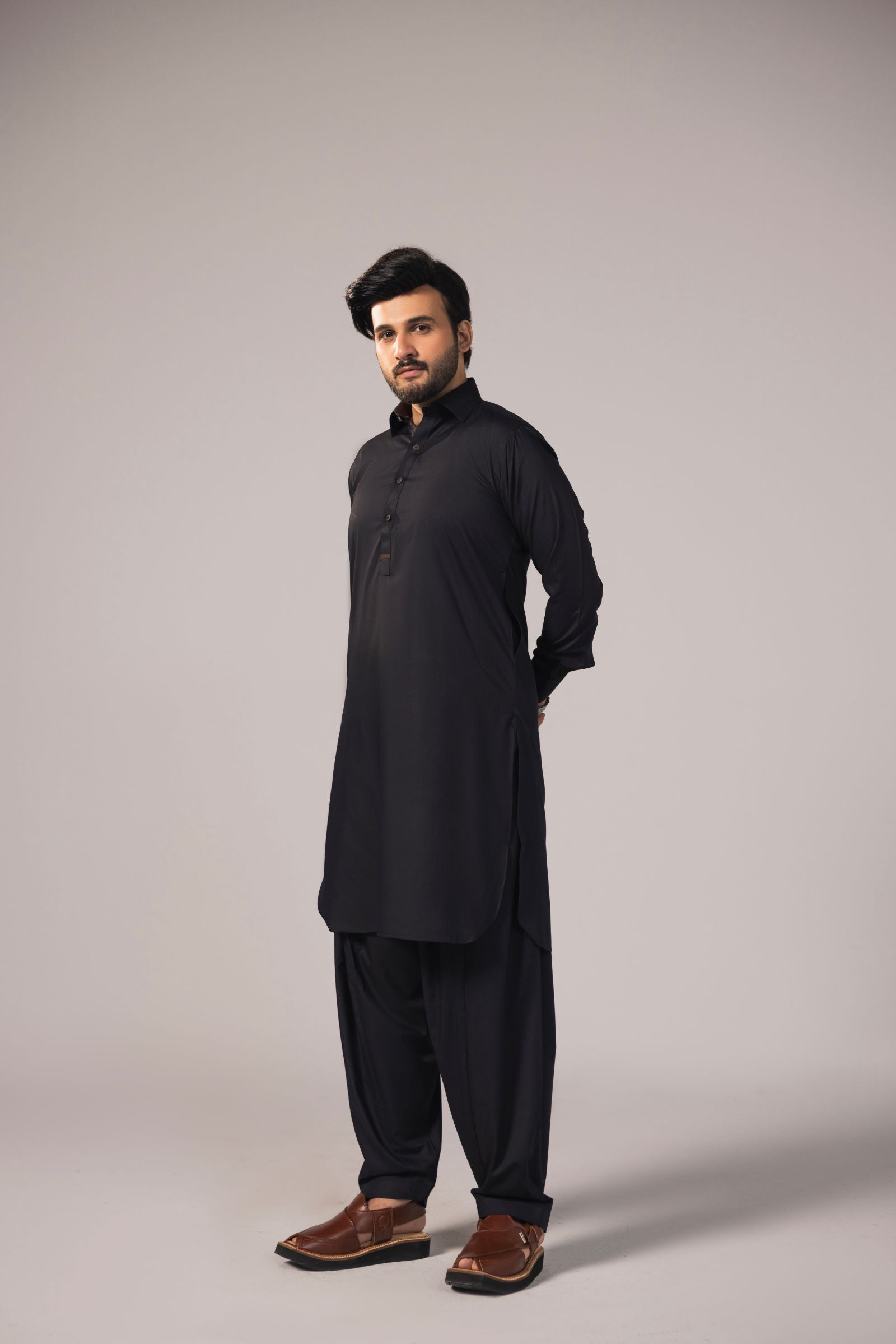 Regal Ease - Navy Blue Shalwar Kameez