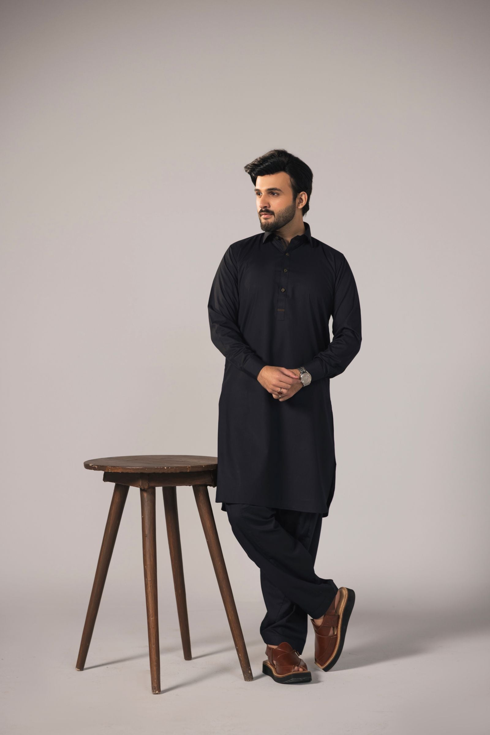 Regal Ease - Navy Blue Shalwar Kameez