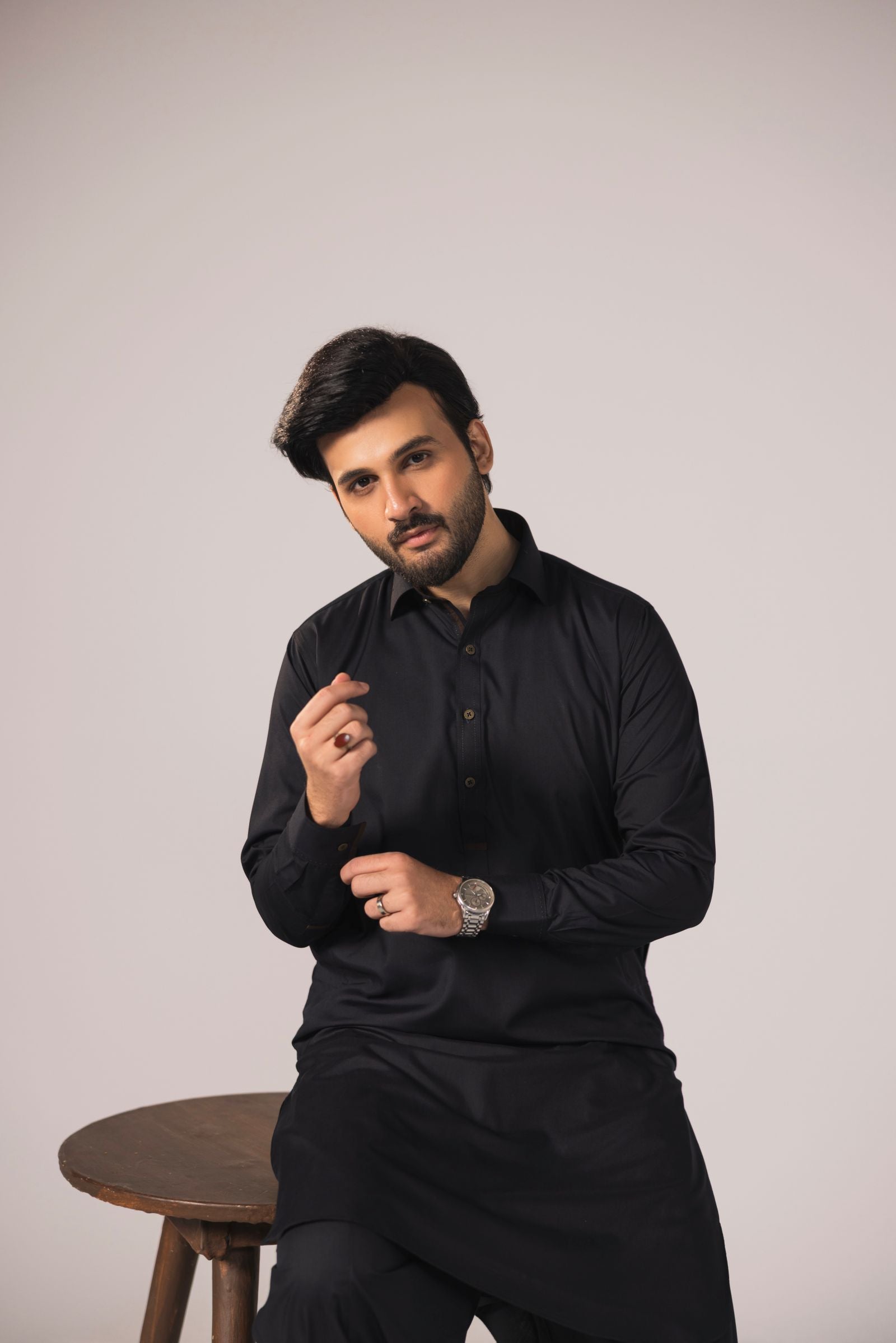 Regal Ease - Navy Blue Shalwar Kameez