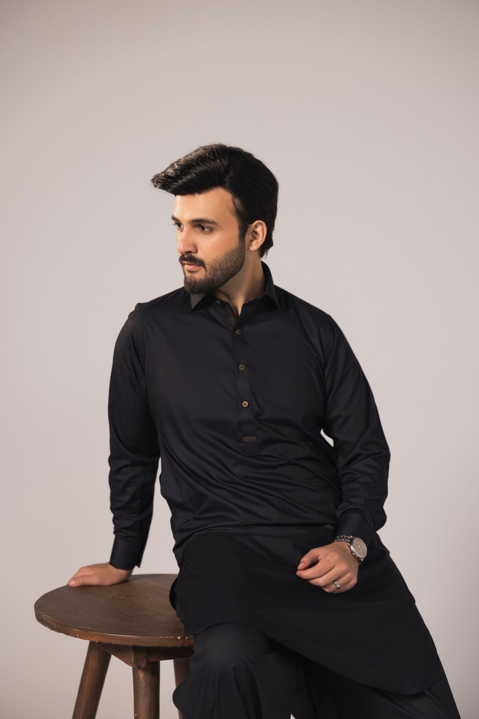 Regal Ease - Navy Blue Shalwar Kameez