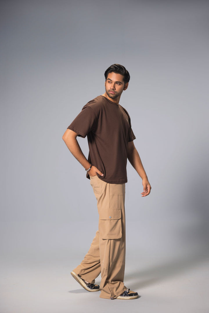 Men Over-Sized T-Shirt - Coffee
