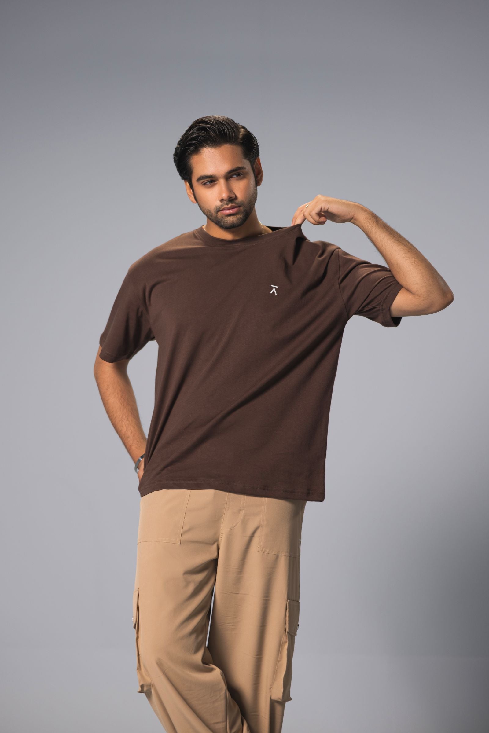 Men Over-Sized T-Shirt - Coffee