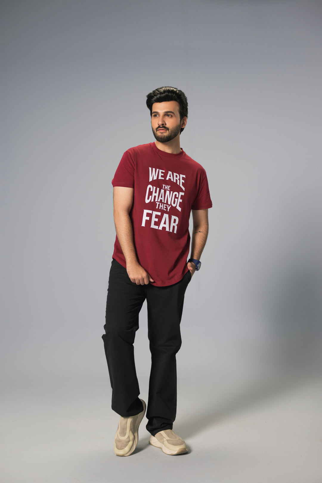 Men Premium Graphic Tees - Maroon