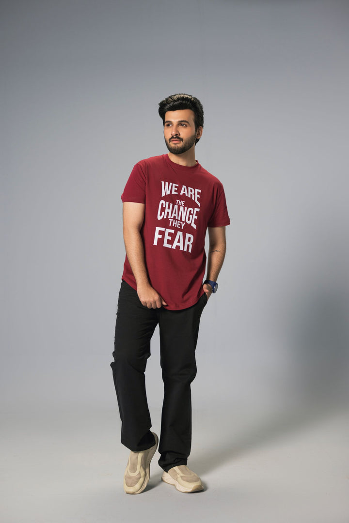 Men Premium Graphic Tees - Maroon