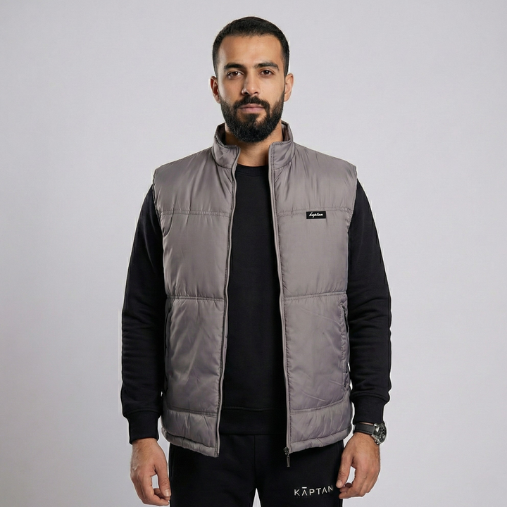 Men's Puffer Vest - Grey | Kaptan