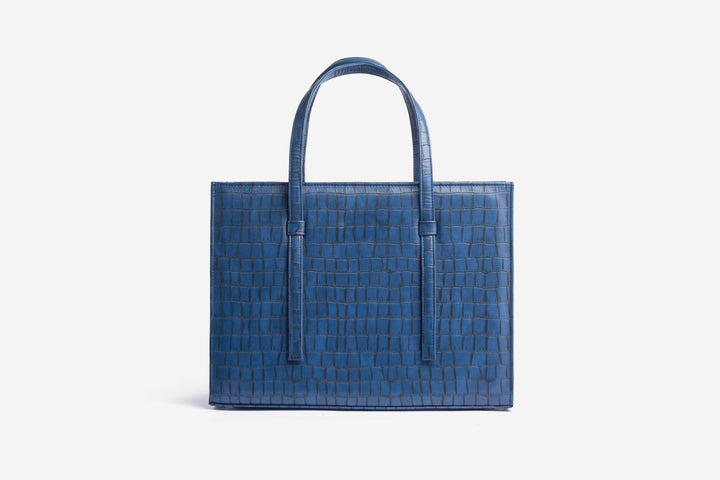 Croc Luxe Tote - Blue