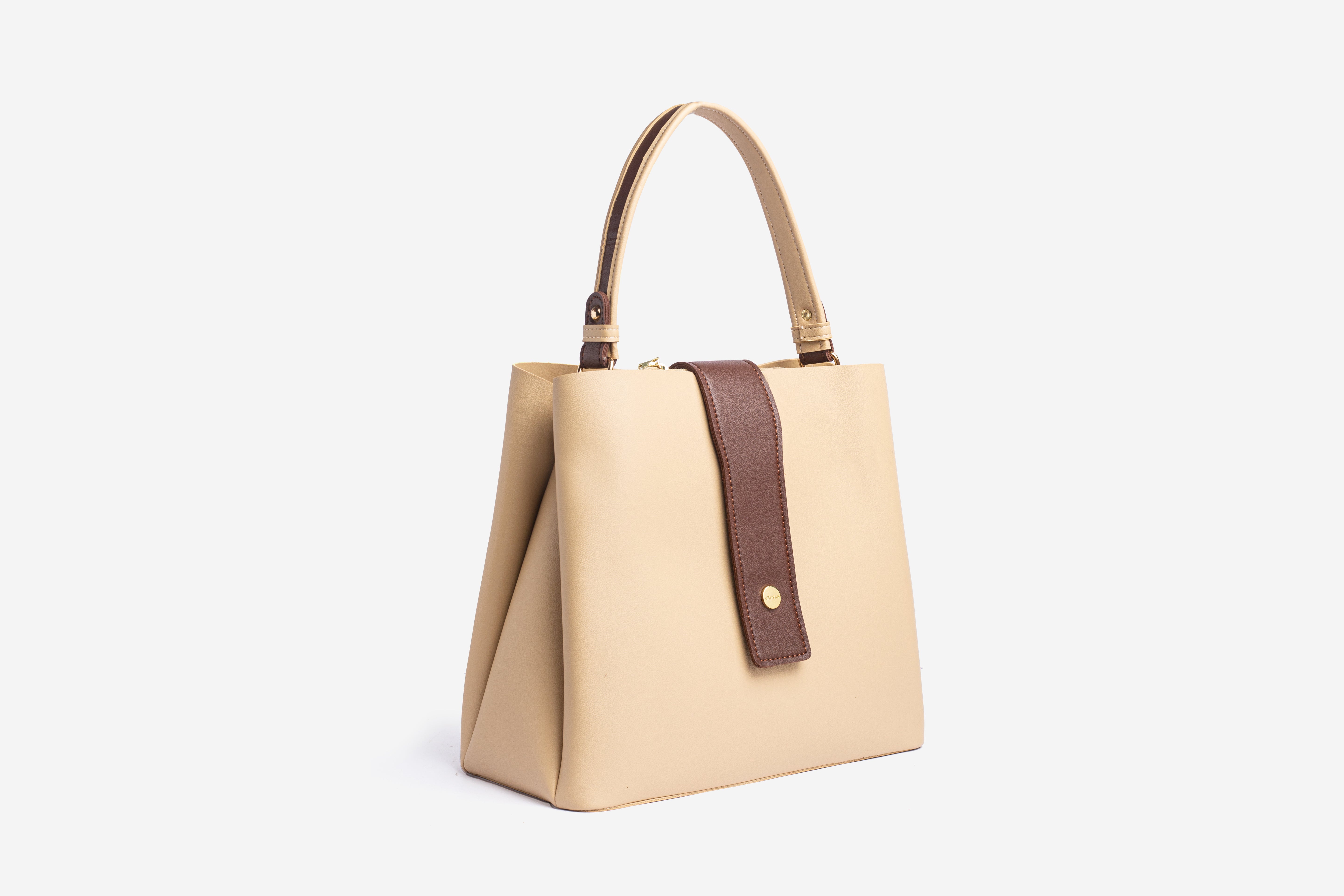 Verona Flip Tote Bag - Beige