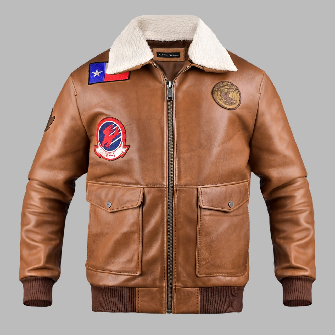 Aviator Leather Jacket - Wasim Akram Edition