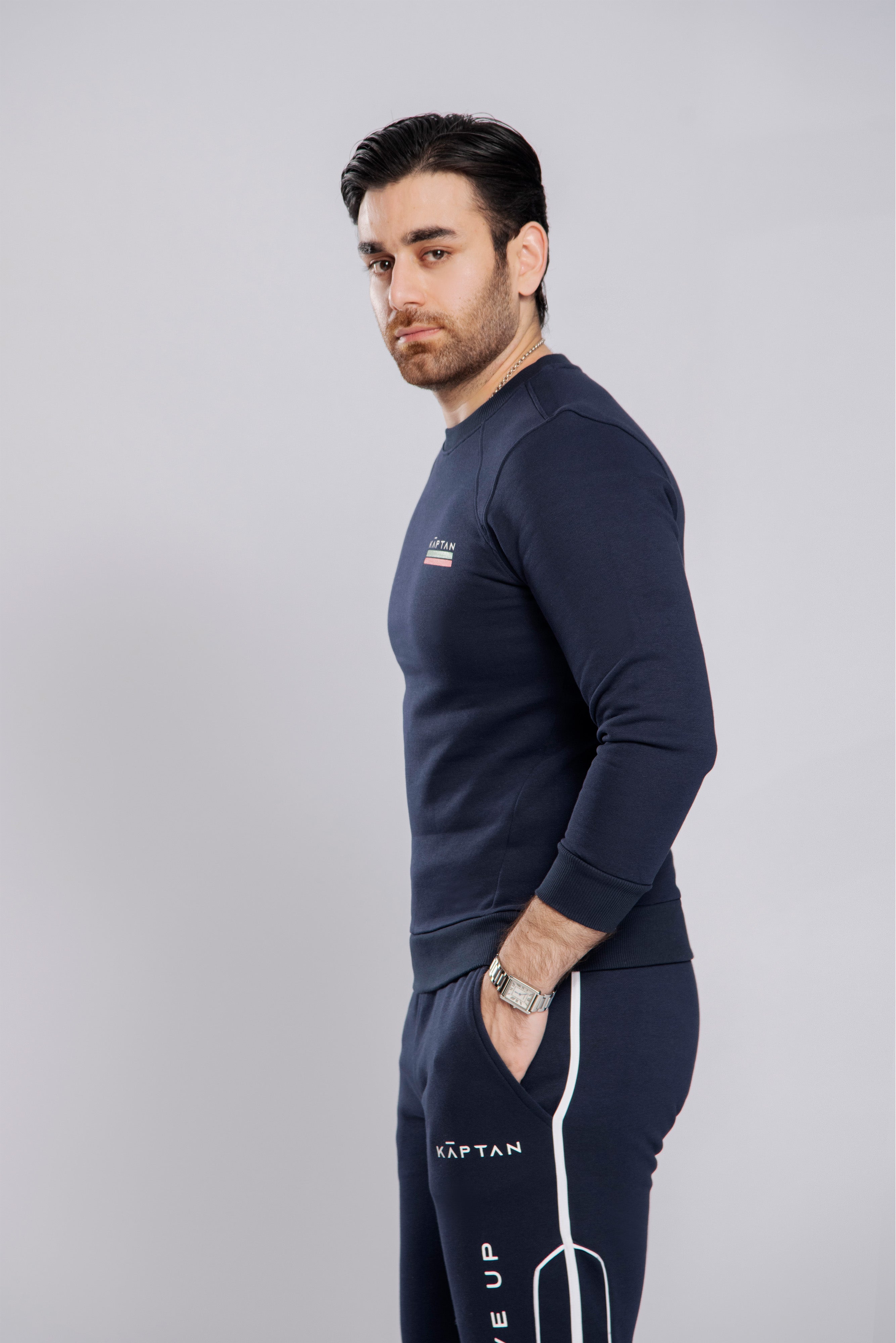 Birmingham Sweatshirt Premium Navy Blue | Kaptan