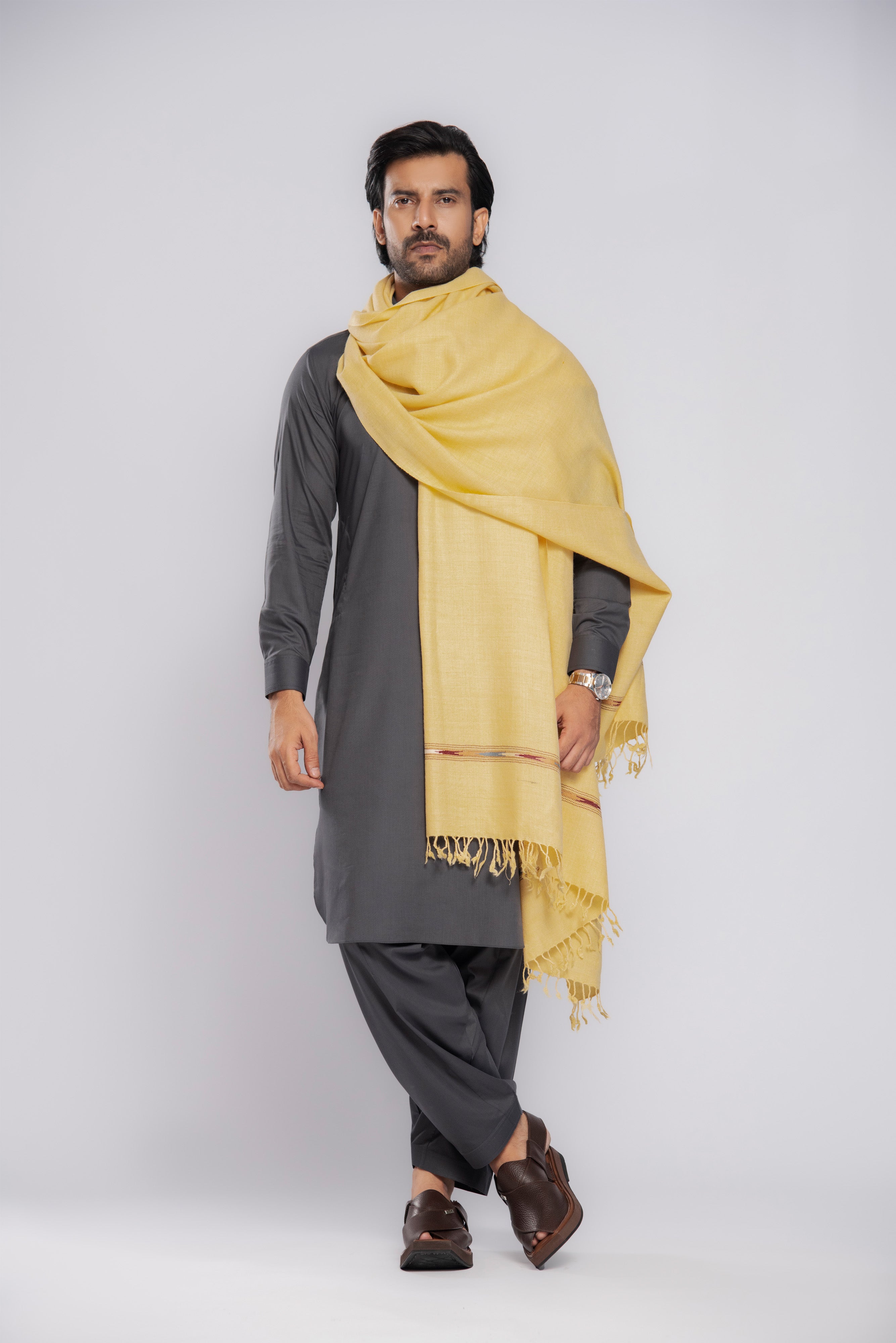 Wool Whisper Wool Shawl - Beige | Kaptan