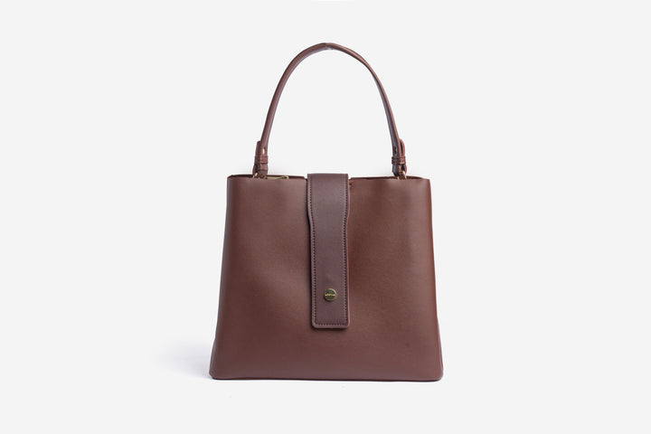 Verona Flip Tote Bag - Chocolate