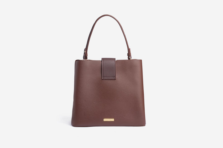 Verona Flip Tote Bag - Chocolate