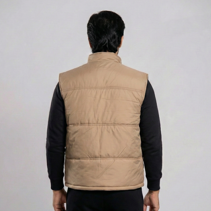 Men's Puffer Vest - Beige | Kaptan