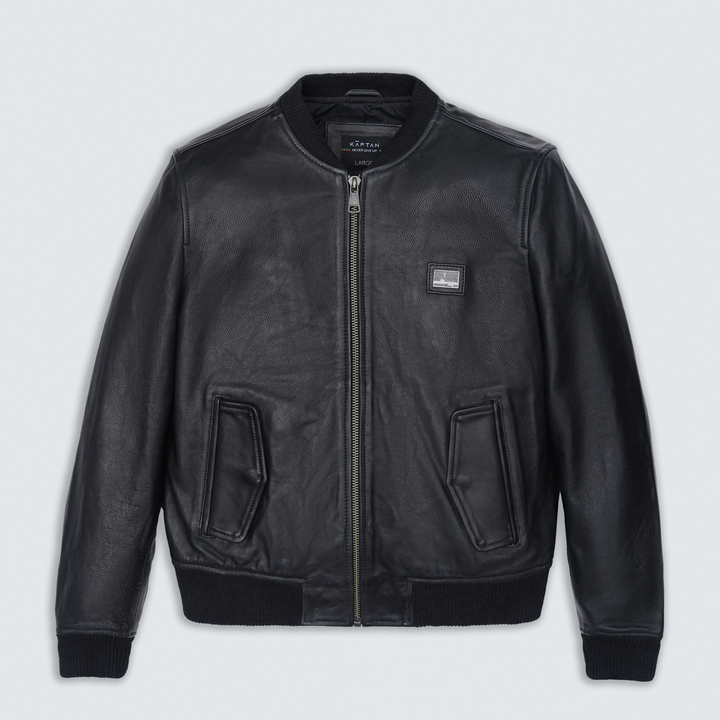 Denver Leather Bomber Jacket