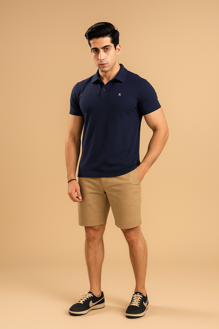 Men Basic Polo Shirt - Navy