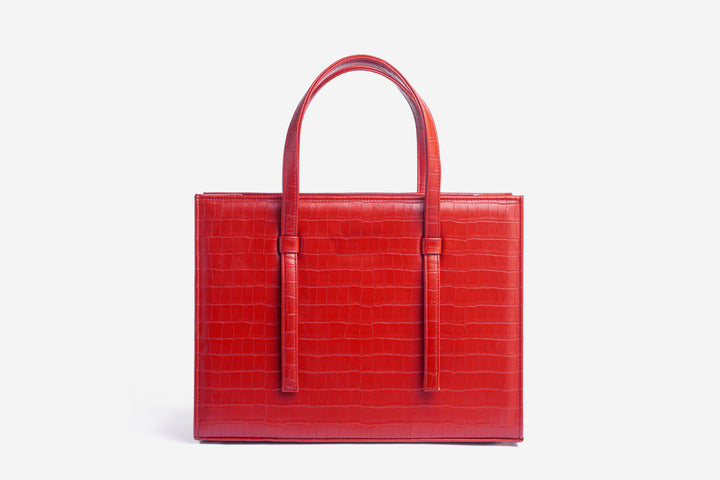 Croc Luxe Tote - Red