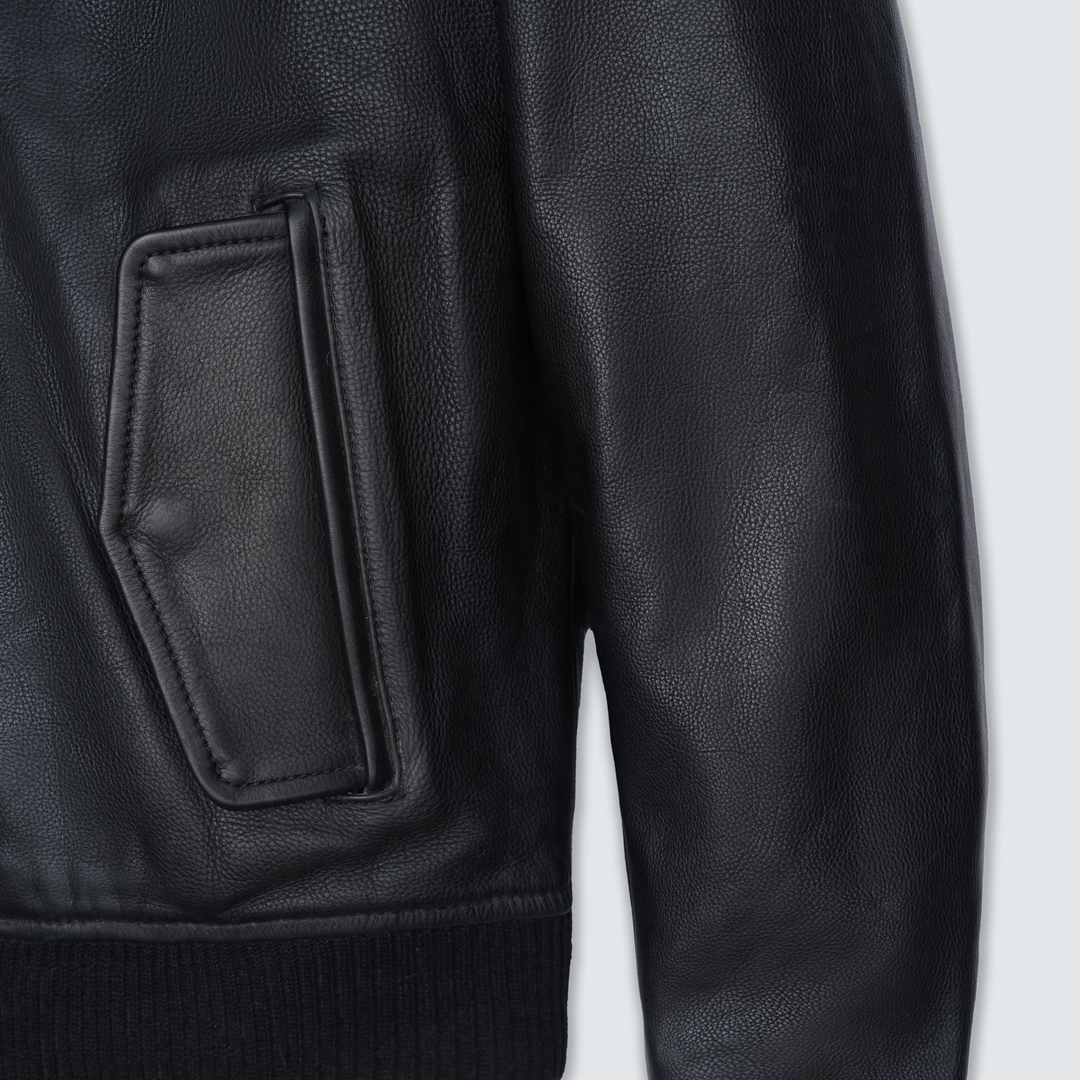 Denver Leather Bomber Jacket