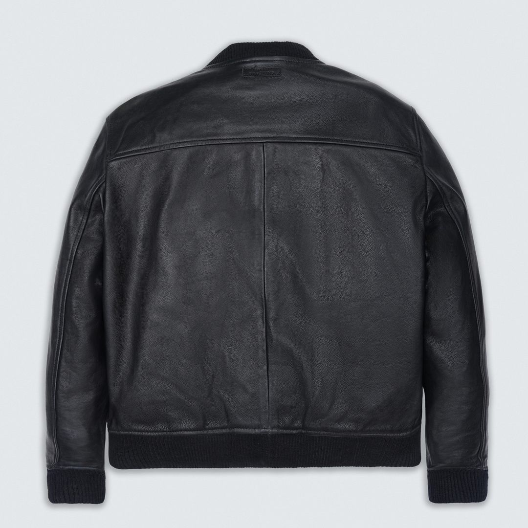 Denver Leather Bomber Jacket