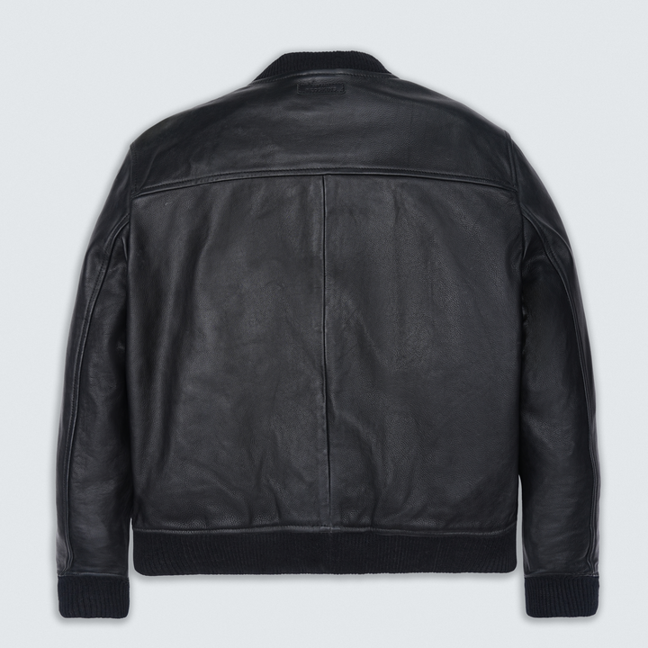 Denver Leather Bomber Jacket
