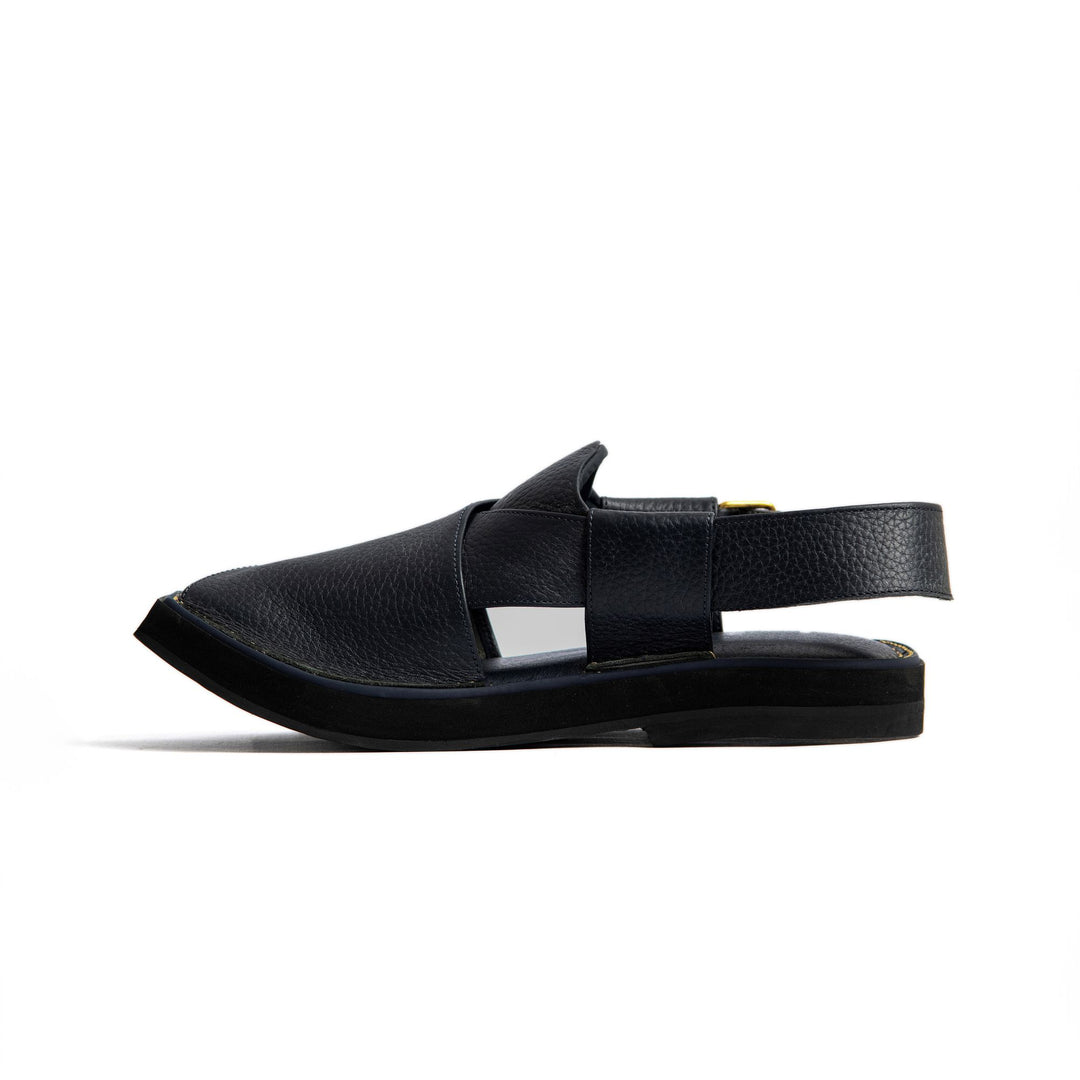 Walkway - Luxurious Grain Leather Kaptan Chappal (Blue)