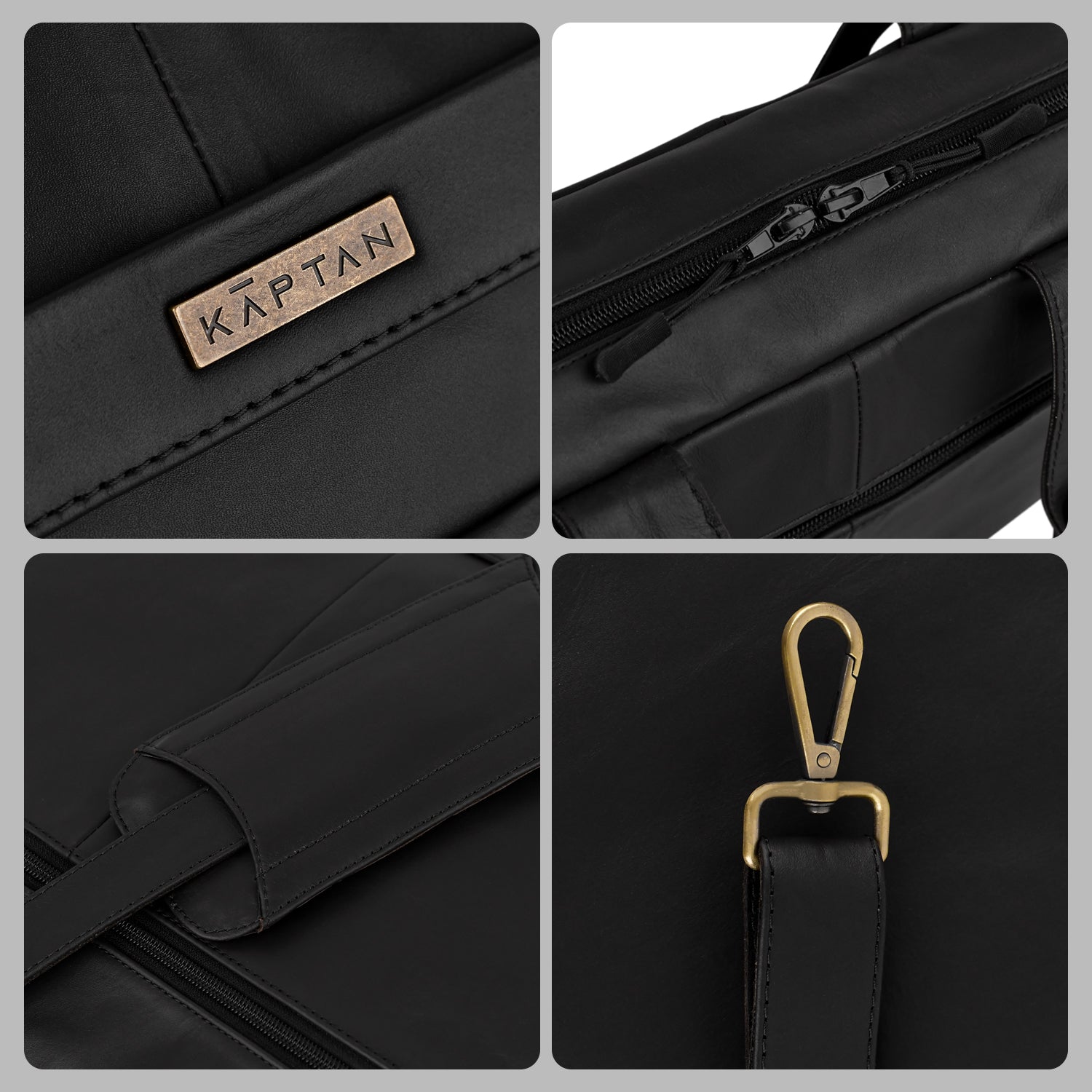 Executive Jet Black Laptop Bag