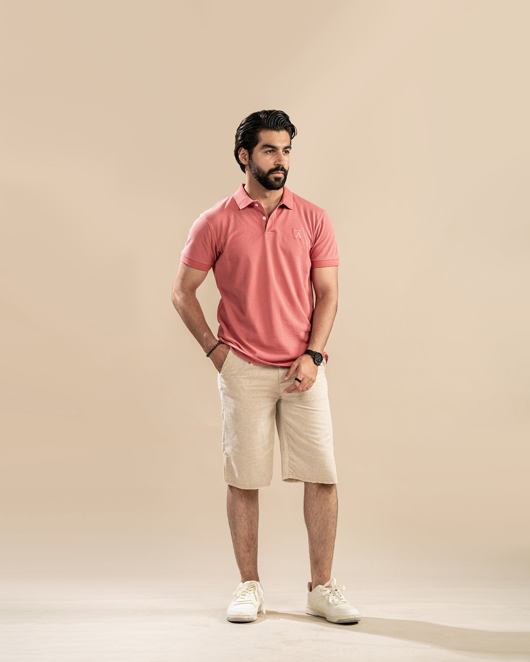 Salmon Pink Basic Polo