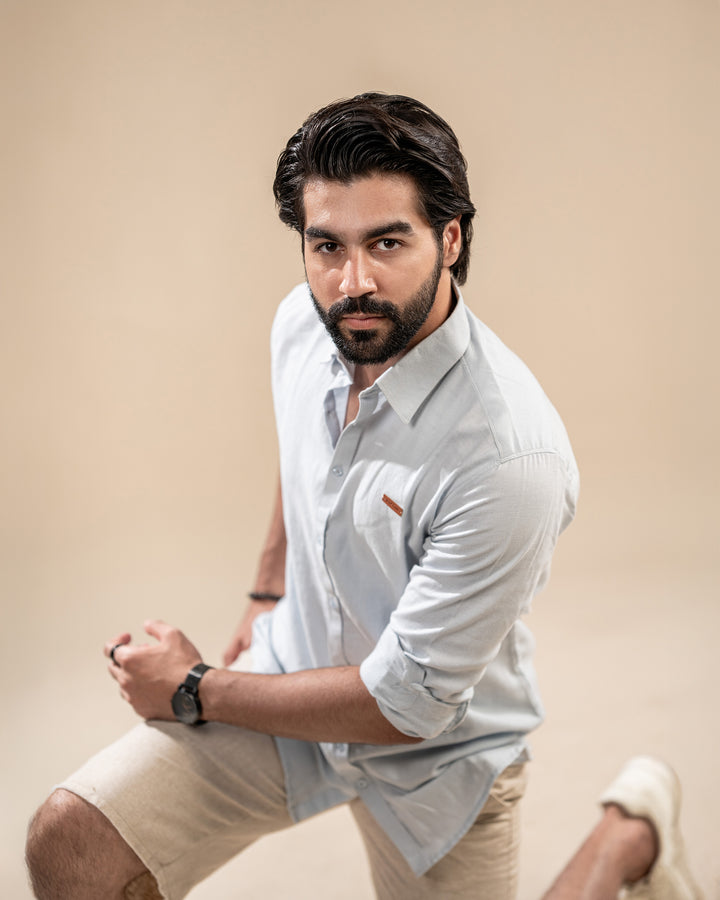 Ice Blue Casual Shirt