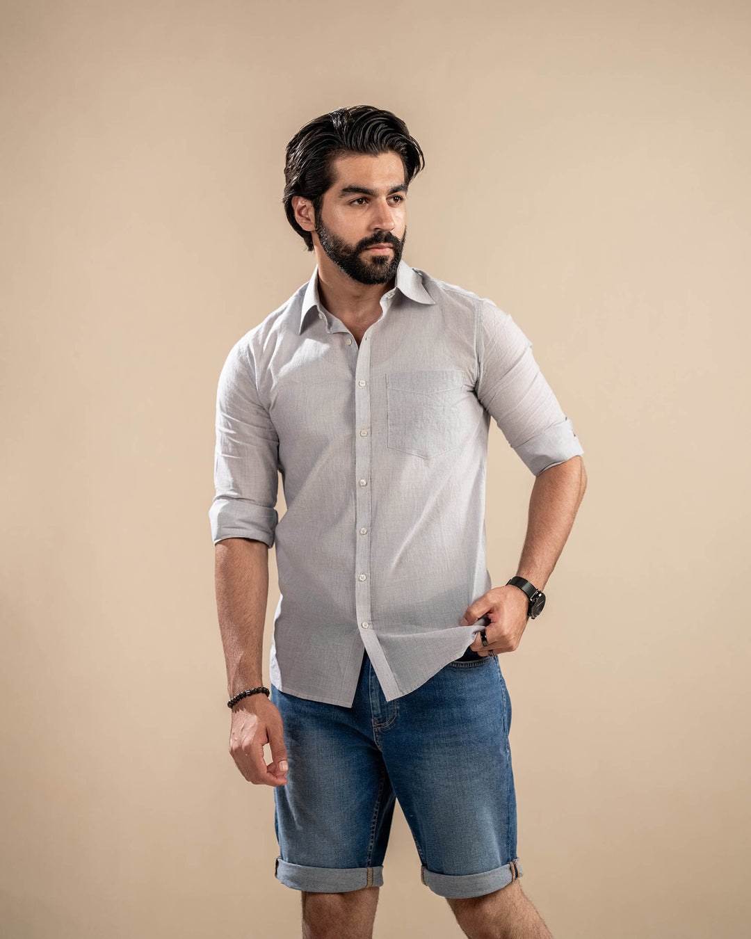 Grey Striper Shirt