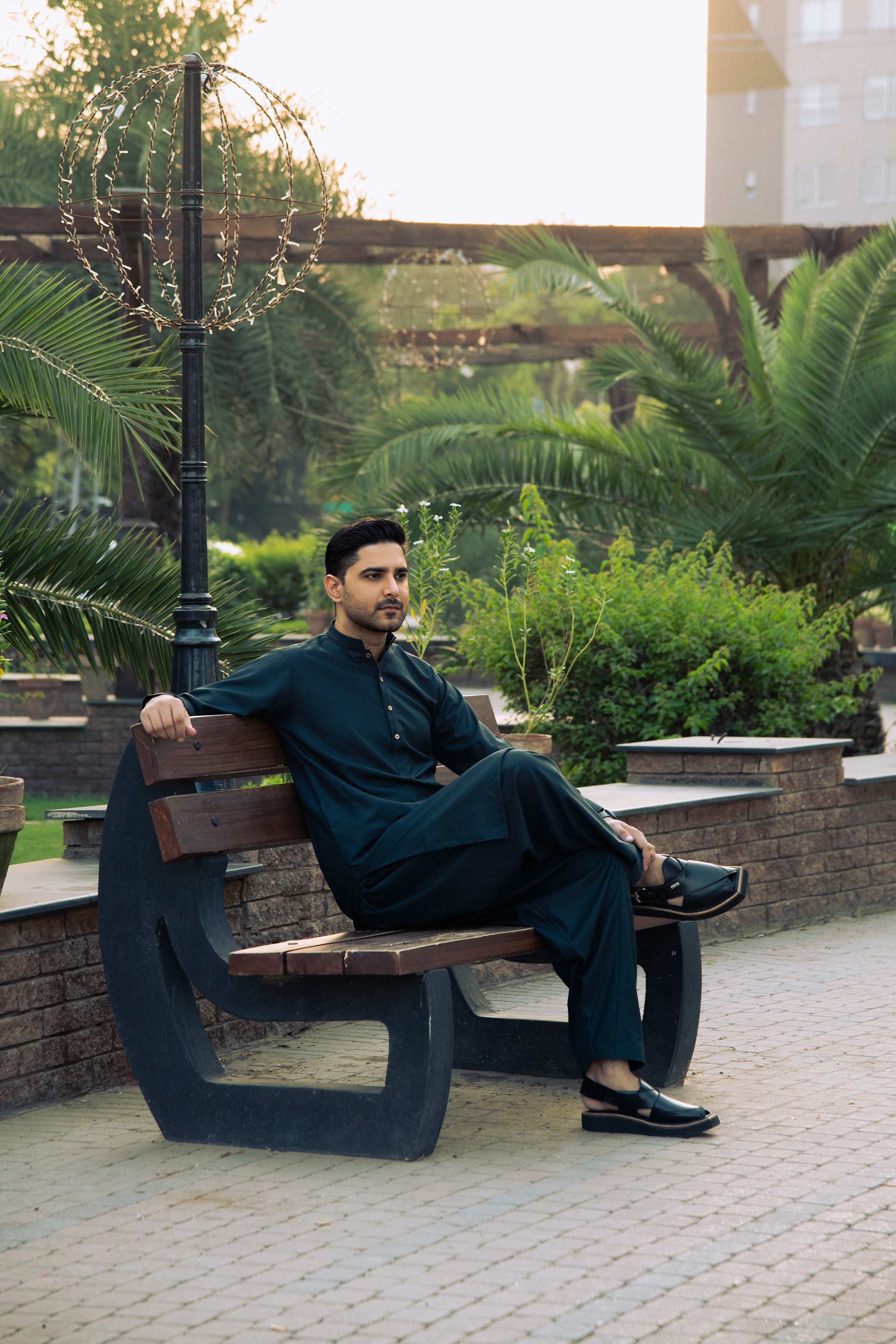 Subtle Frost Shalwar Kameez - Teal | Kaptan