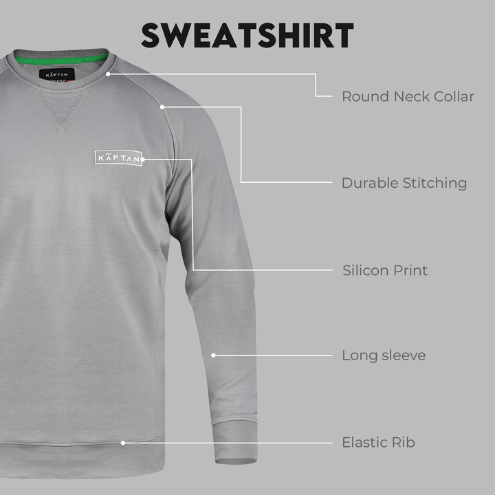 Leeds Sweatshirt Grey | Kaptan