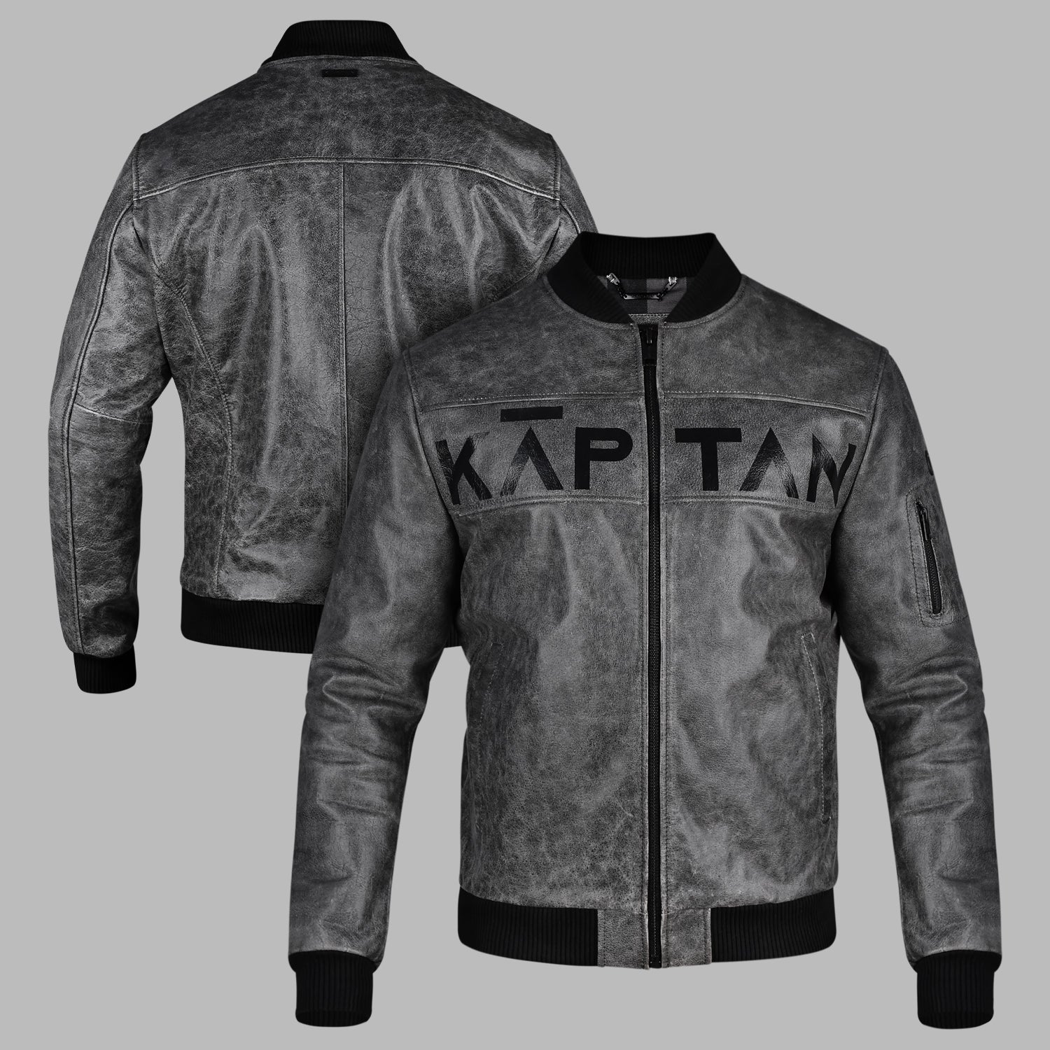 Iron Edge Bomber Jacket - Charcoal grey | Kaptan