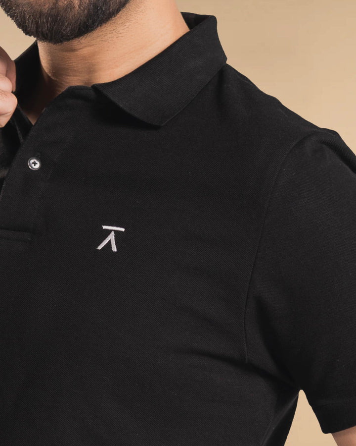 Men Basic Polo Shirt - Black